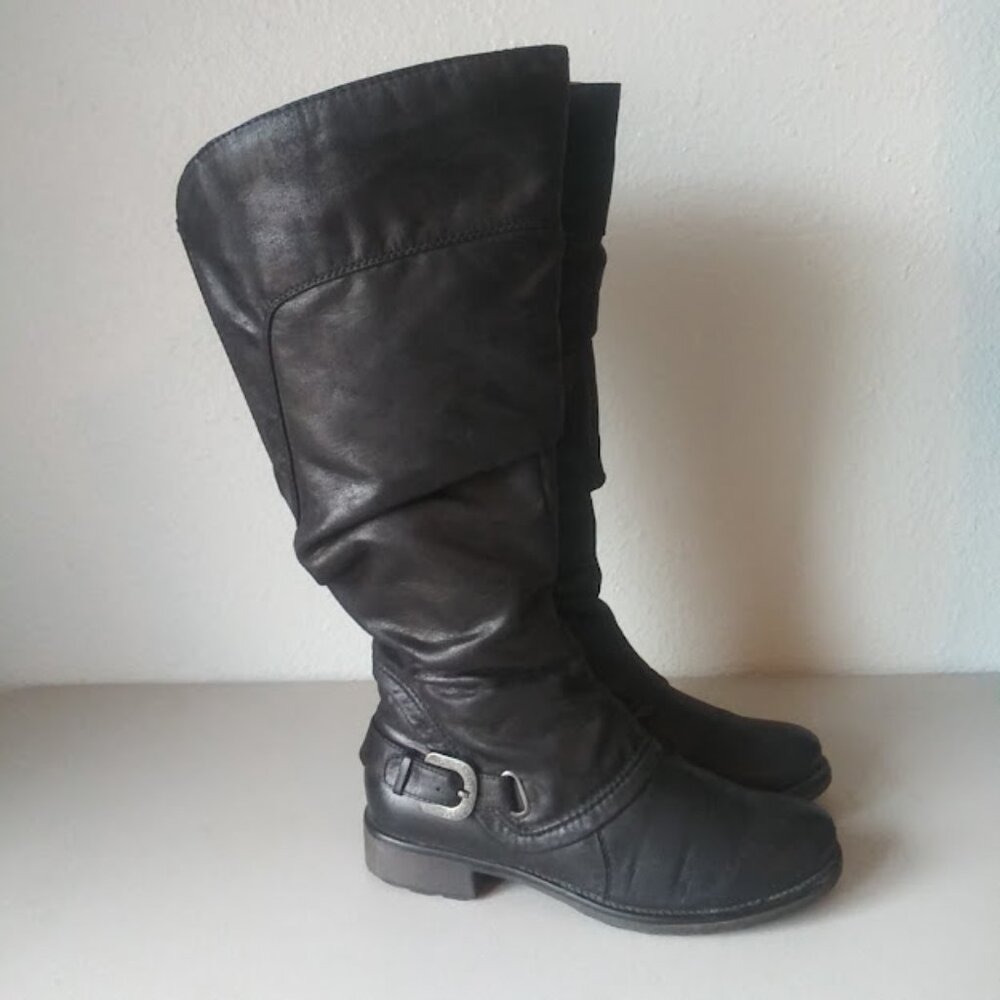 Bare Traps Sheridan women's size 8W black knee high boots